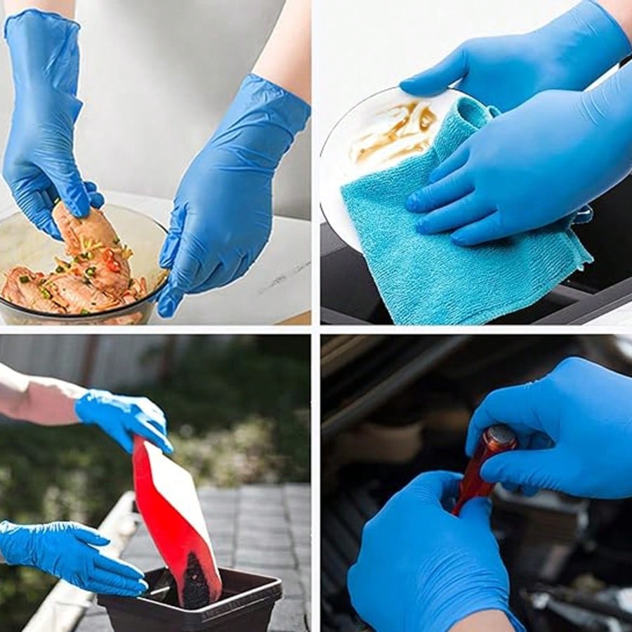 Rubber Glove Cleaning - 100pcs Sarung Tangan Sekali Pakai Nitril
