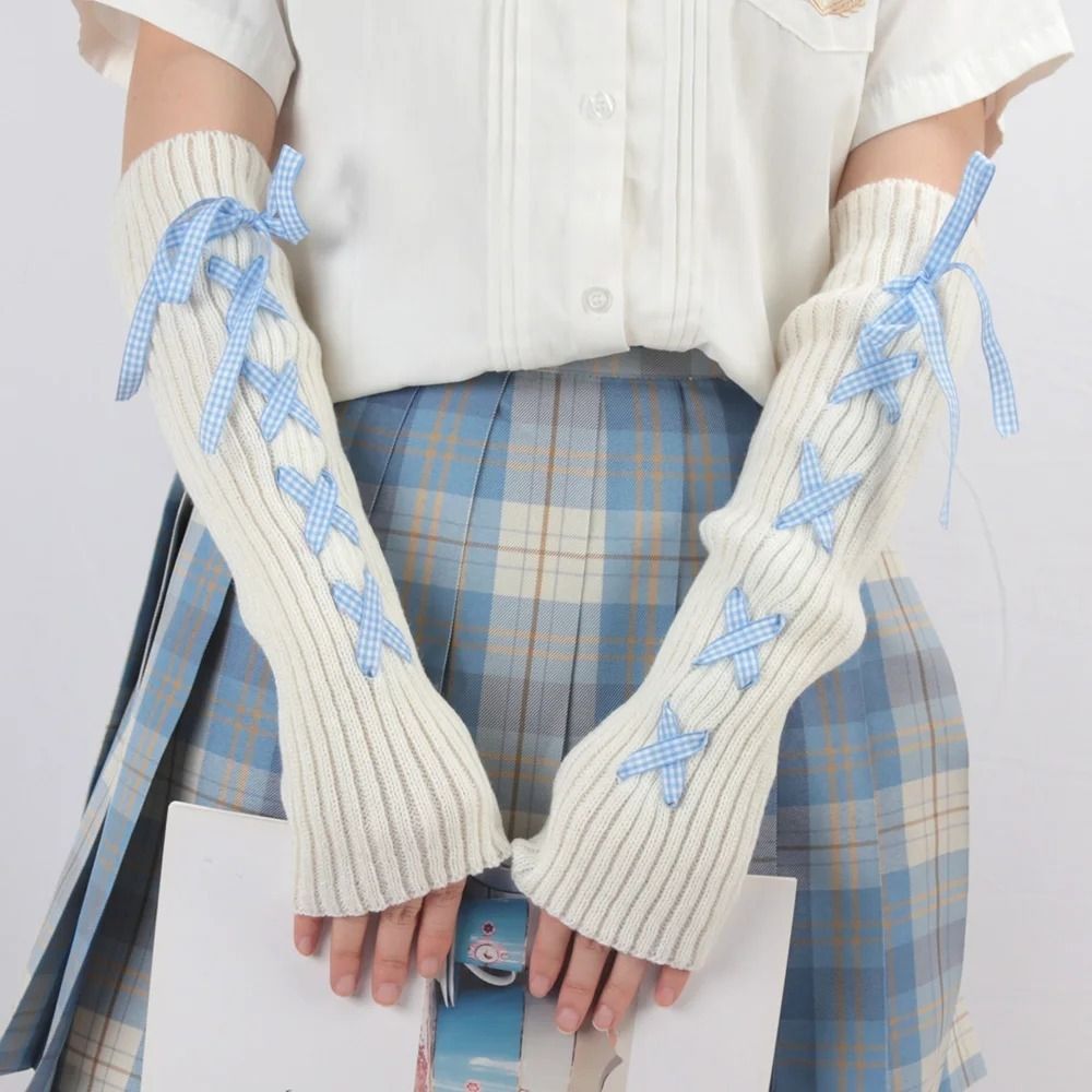 Fingerless Glove Knit - 2024 Sarung Tangan Rajut Wanita Musim