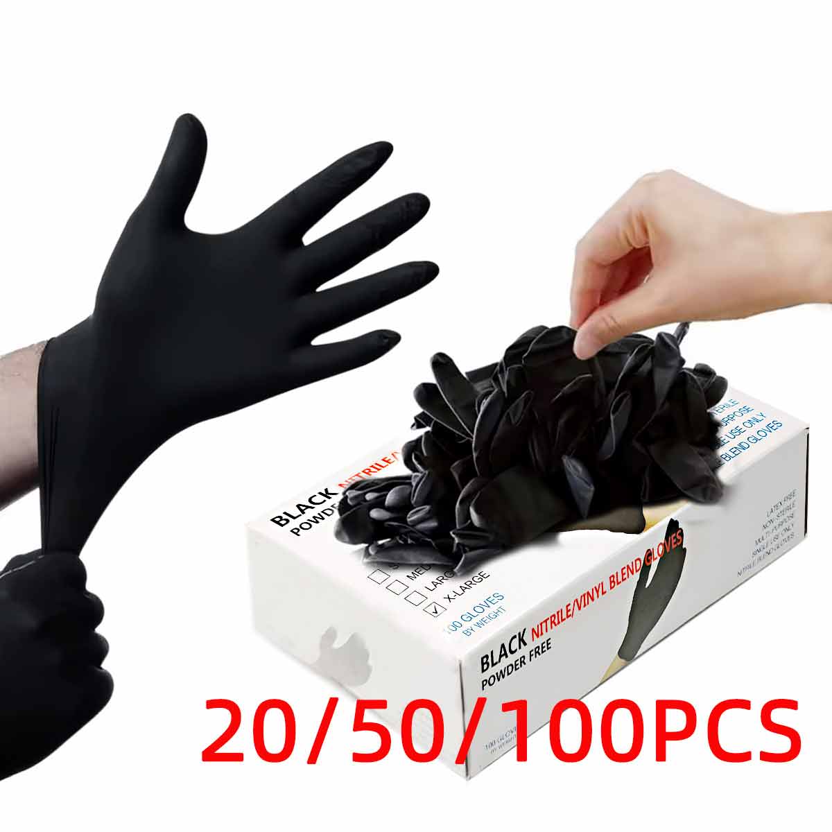 20/50/100 Buah Sarung Tangan V - Rubber Glove Cleaning ulasan dan harga