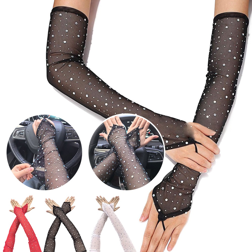 1 Pasang Sarung Tangan Jaring  - Fingerless Glove Knit ulasan dan harga