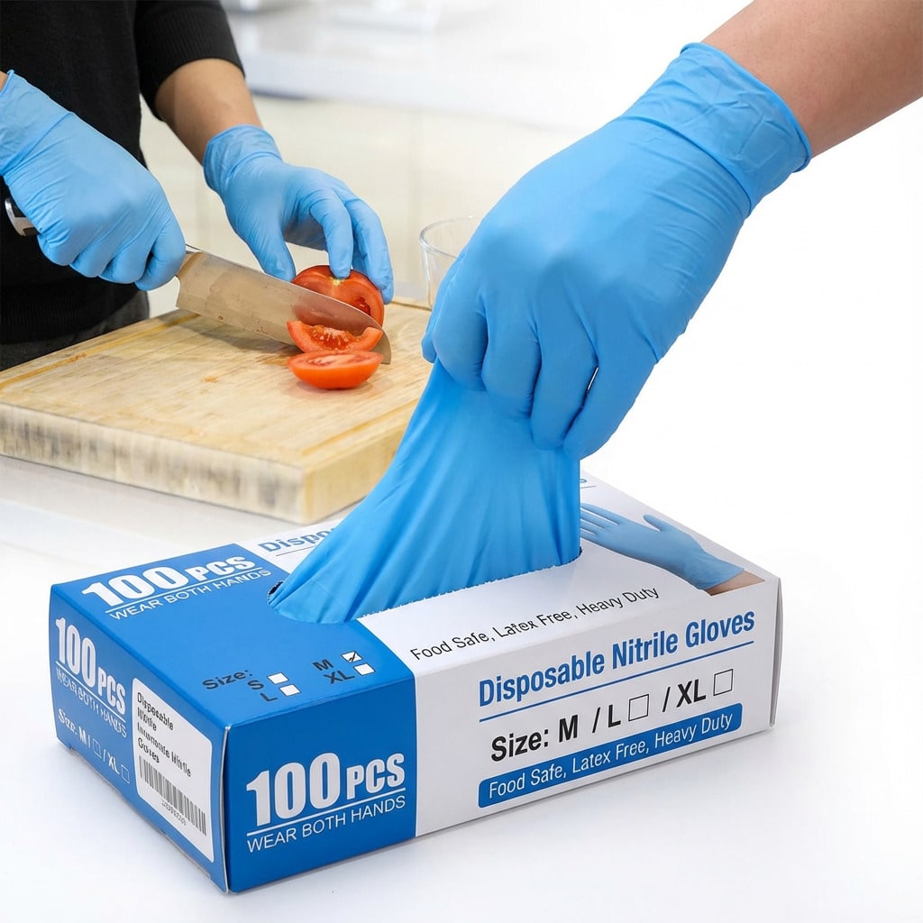100pcs Sarung Tangan Sekali Pa - Rubber Glove Cleaning ulasan dan harga