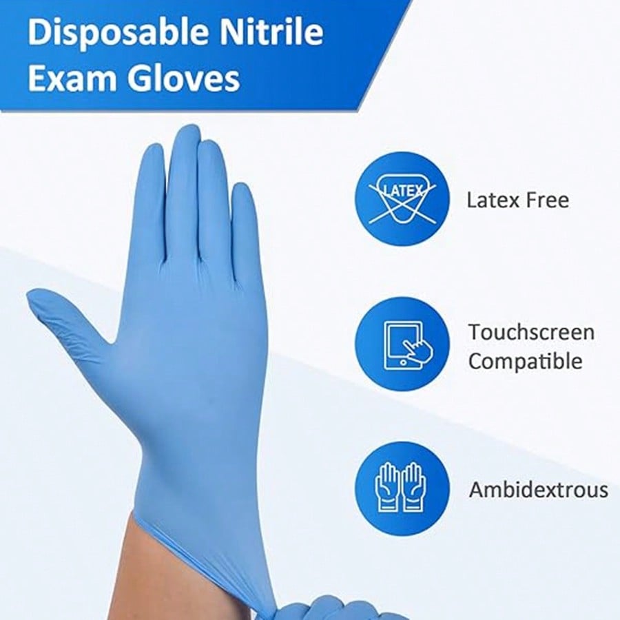 100pcs Sarung Tangan Sekali Pa - Rubber Glove Cleaning ulasan dan harga