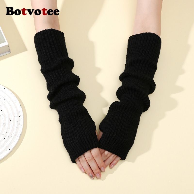 Botvotee Aksesoris Y2k Sarung  - Fingerless Glove Knit ulasan dan harga
