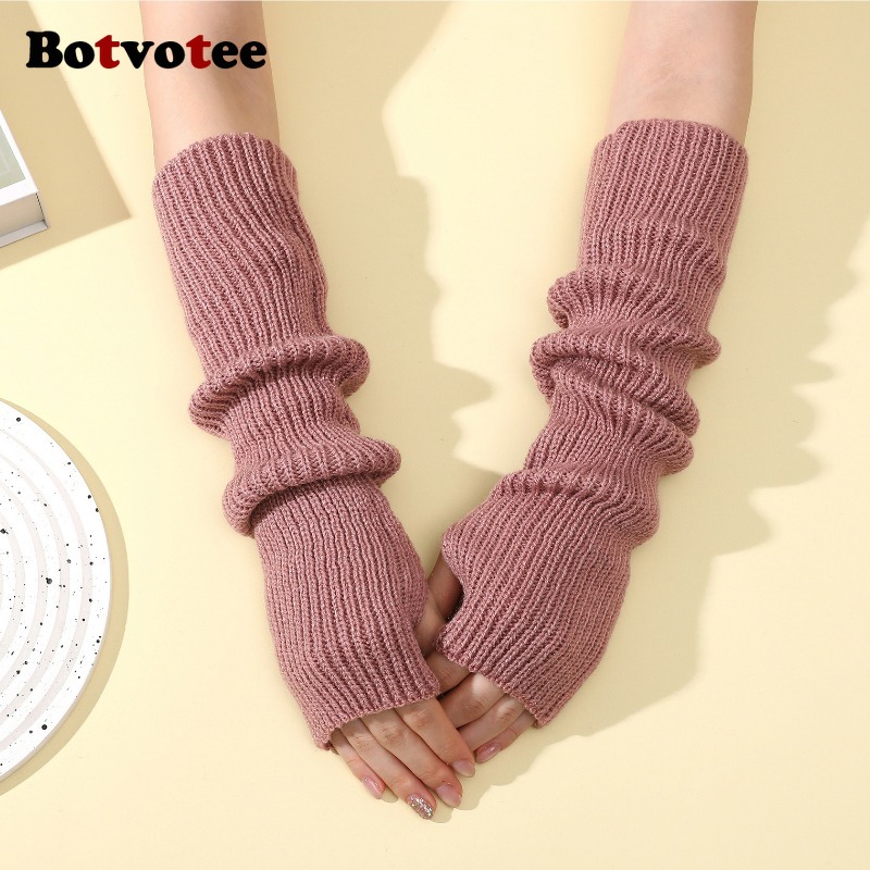 Botvotee Aksesoris Y2k Sarung  - Fingerless Glove Knit ulasan dan harga