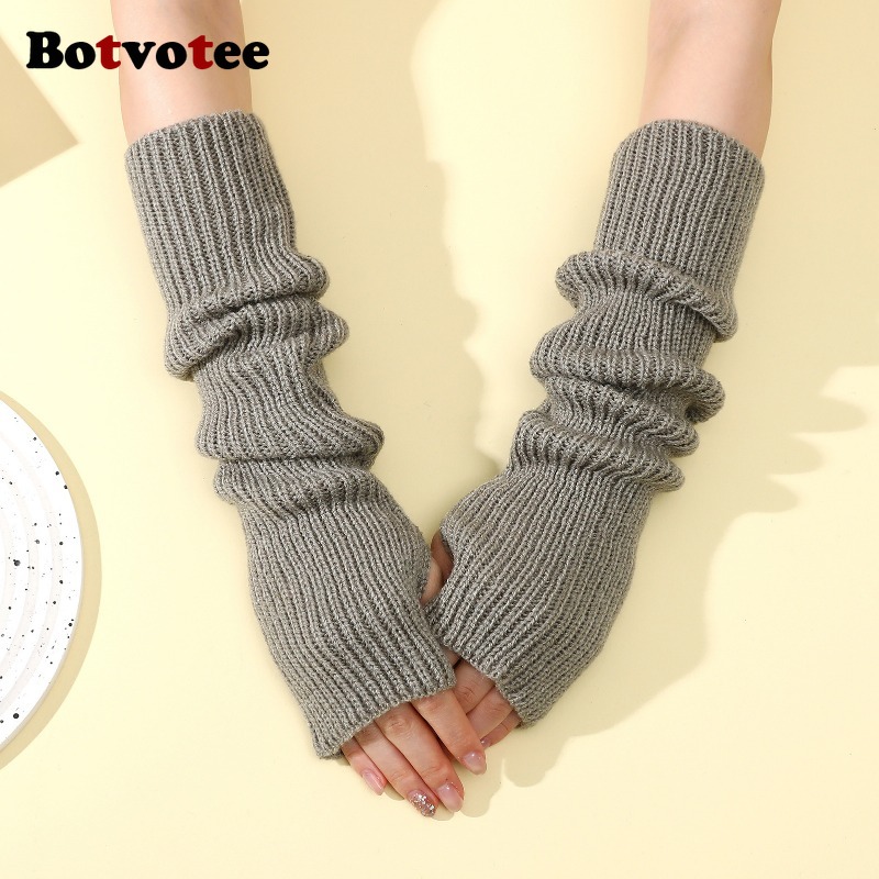 Botvotee Aksesoris Y2k Sarung  - Fingerless Glove Knit ulasan dan harga